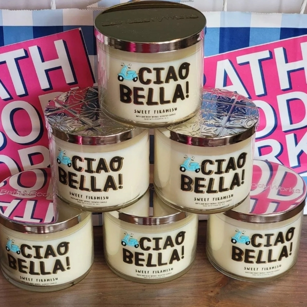 1 Bath & Body Works CIao Bella/ Sweet Tiramisu 14.5oz Candle (RARE)